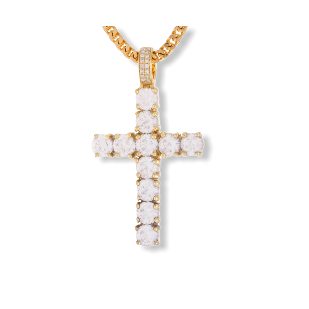 KING ICE: Kingsman 5mm Cross Necklace - On Time Fashions Tuscaloosa